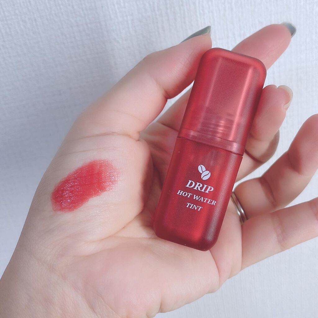 ドリップホットウォーターティント/BLACK ROUGE/リップティントを使ったクチコミ（2枚目）