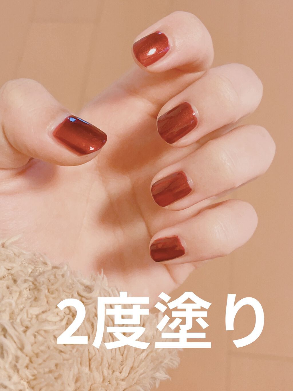 カラフルネイルズ N61 ルビーレッド/キャンメイク/マニキュアを使ったクチコミ（2枚目）