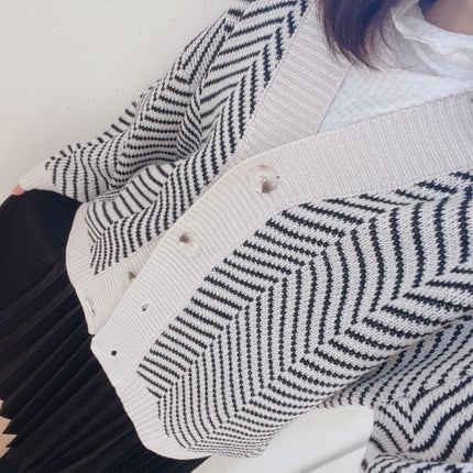 ヘリンボーンニットカーディガン/GRL/その他を使ったクチコミ(1枚目)