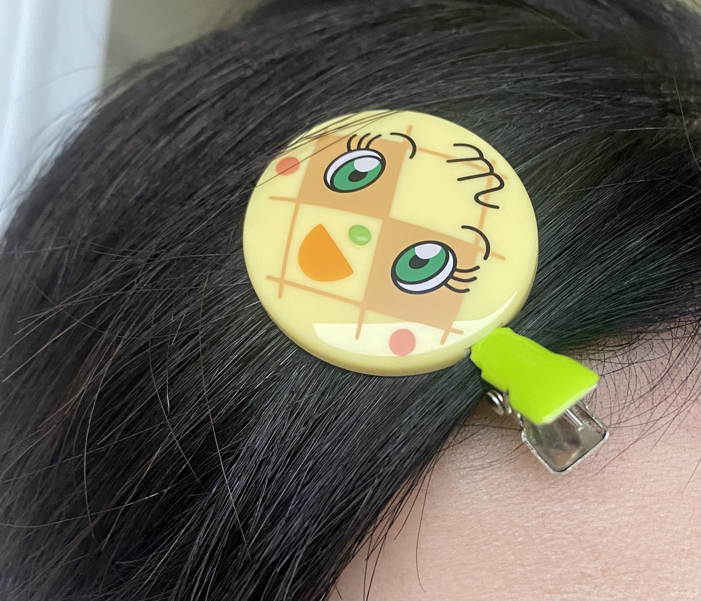 アンパンマン ヘアアクセサリー まえがみクリップ(メロンパンナちゃん)/PINOCCHIO/ヘアアクセサリーを使ったクチコミ（3枚目）