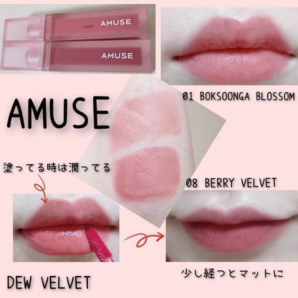 デュー ベルベット/AMUSE/口紅を使ったクチコミ(1枚目)