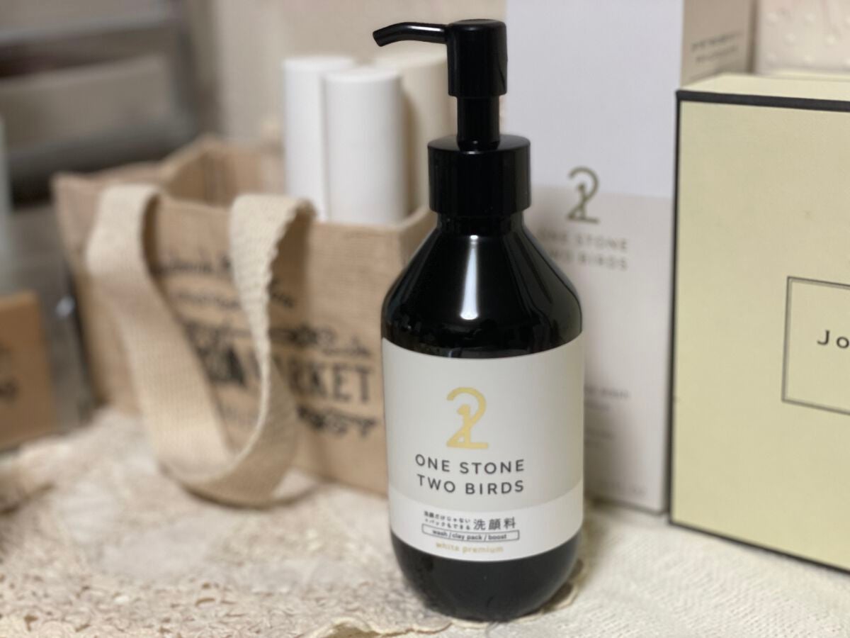 洗顔だけじゃない+パックもできる洗顔料 ホワイトプレミアム/ONE STONE TWO BIRDS/洗顔フォームを使ったクチコミ(1枚目)