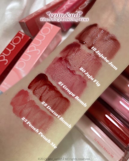 ザ ジューシーラスティングティント/rom&nd/リップティントを使ったクチコミ(4枚目)