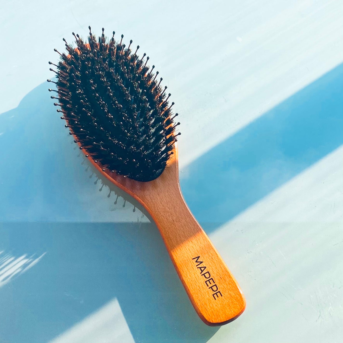 つやつや天然毛のミックスブラシ/マペペ/ヘアブラシを使ったクチコミ(2枚目)