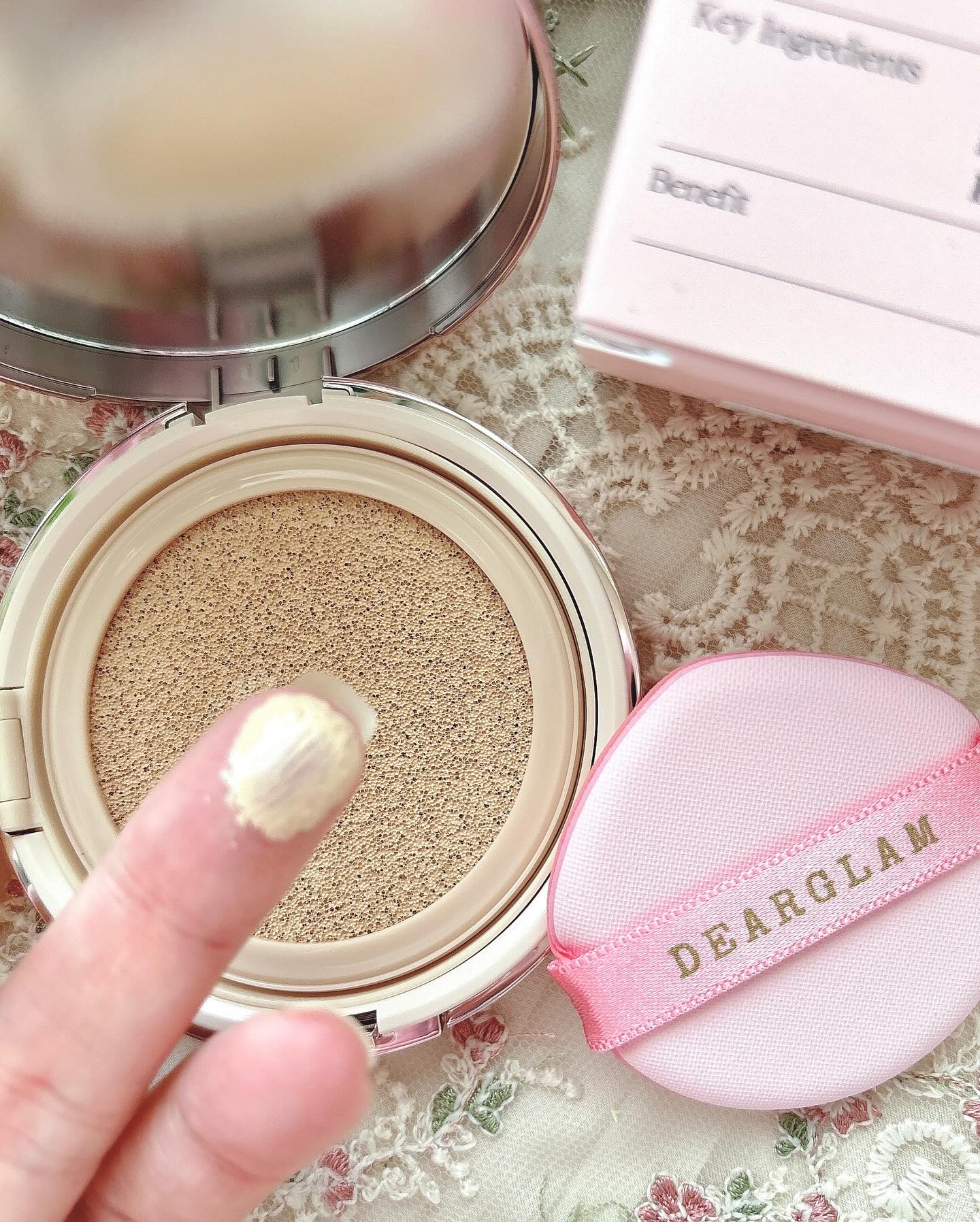 グローアンプルクッションファンデーション/dearglam/クッションファンデーションを使ったクチコミ（3枚目）