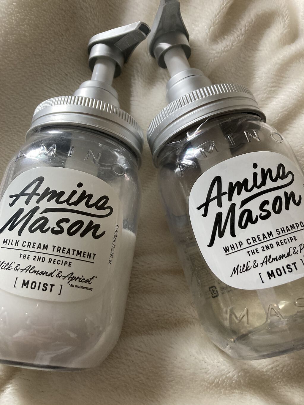 アミノメイソン ディープモイスト ホイップクリーム シャンプー/ミルククリーム ヘアトリートメント/アミノメイソン/市販シャンプーを使ったクチコミ（1枚目）