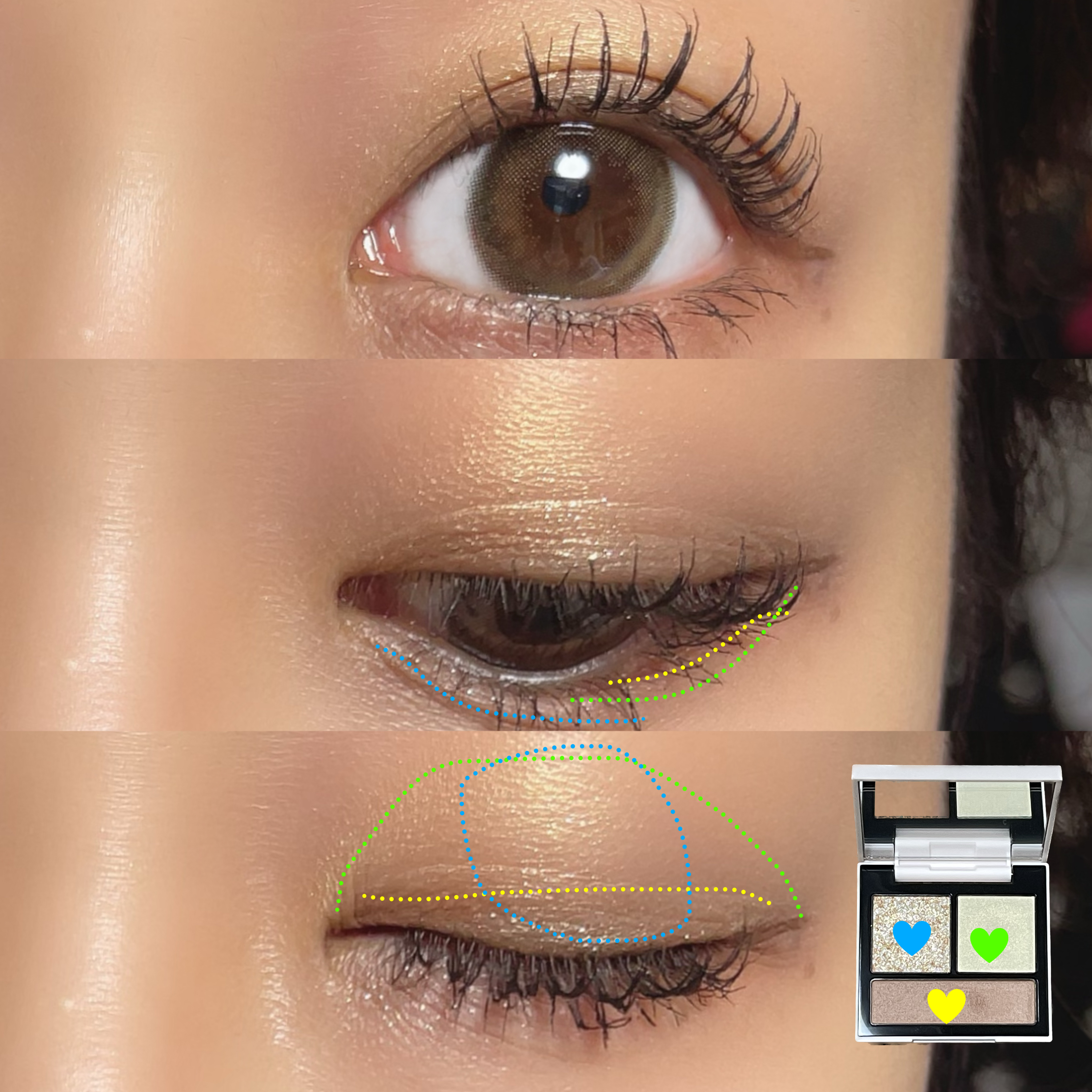 テイラード カラー アイズ EX02 Moon Light Magic/SNIDEL BEAUTY/アイシャドウパレットを使ったクチコミ（2枚目）