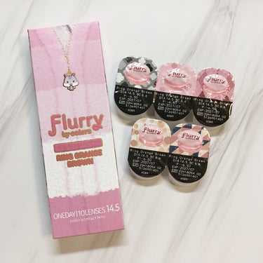 Flurry by colors 1day リングオレンジブラウン(もふもふハムスター)/Flurry by colors/ワンデー（１DAY）カラコンを使ったクチコミ（1枚目）