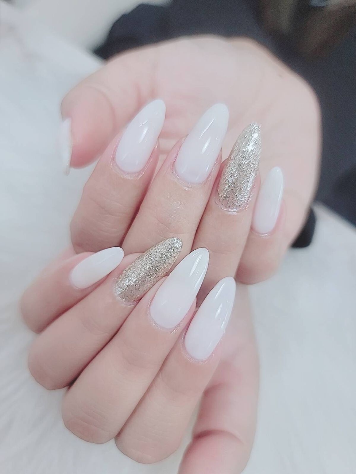 #春ネイル,#ホワイトネイルのネイルデザイン