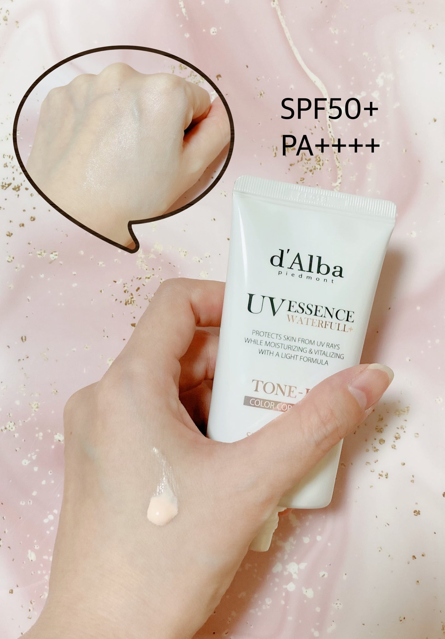 ウォータフルトーンアップサンクリーム/ダルバ/日焼け止めクリームを使ったクチコミ(2枚目)