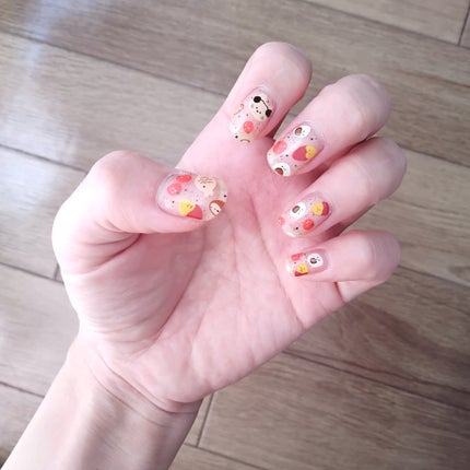 セミキュアジェルネイル(ハンド)/ohora/ネイルシールを使ったクチコミ(4枚目)