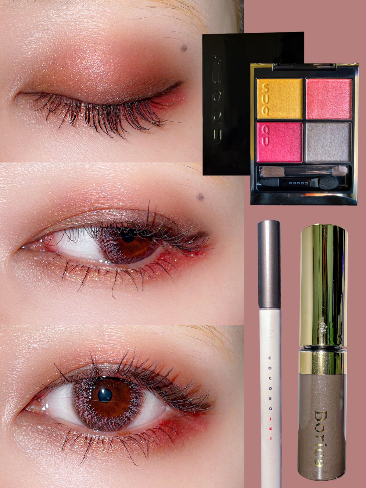 美容液カラーマスカラ 202 グレージュブラウン/Borica/マスカラを使ったクチコミ（2枚目）