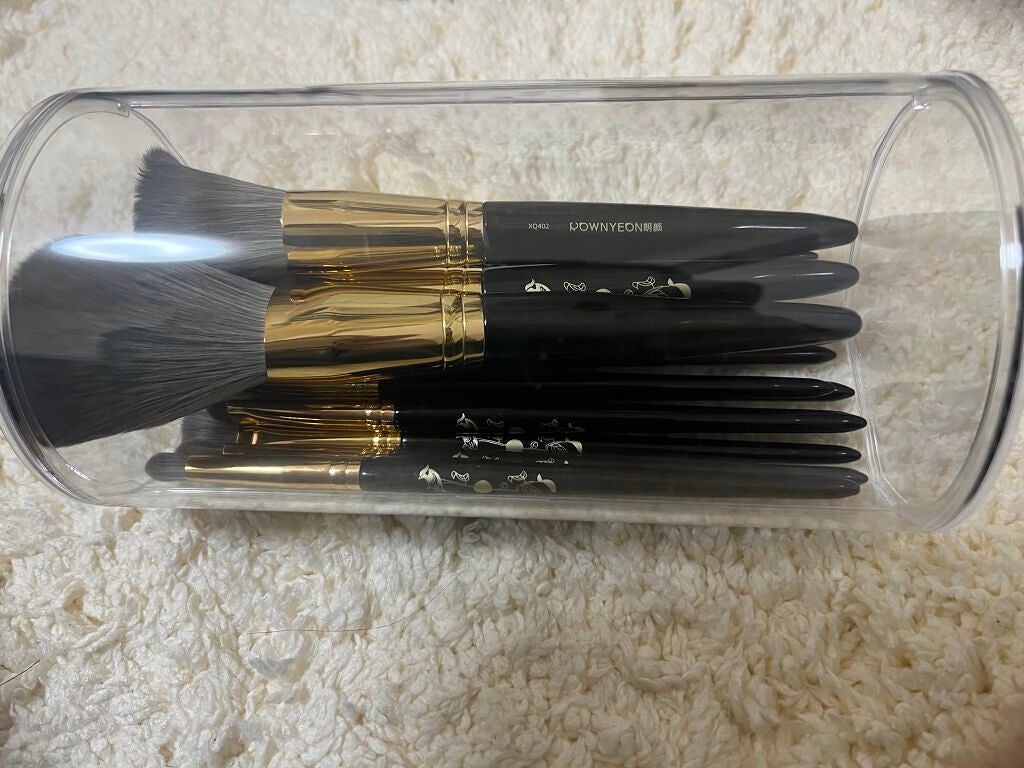 ROWNYEON 緑姫シリーズ メイクブラシ13本セット 化粧ポーチ付き/Rownyeon/メイクブラシを使ったクチコミ(3枚目)