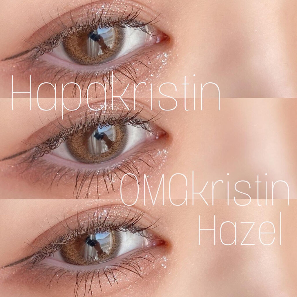 OMG kristin ヘーゼル/Hapa kristin/カラーコンタクトレンズを使ったクチコミ（1枚目）