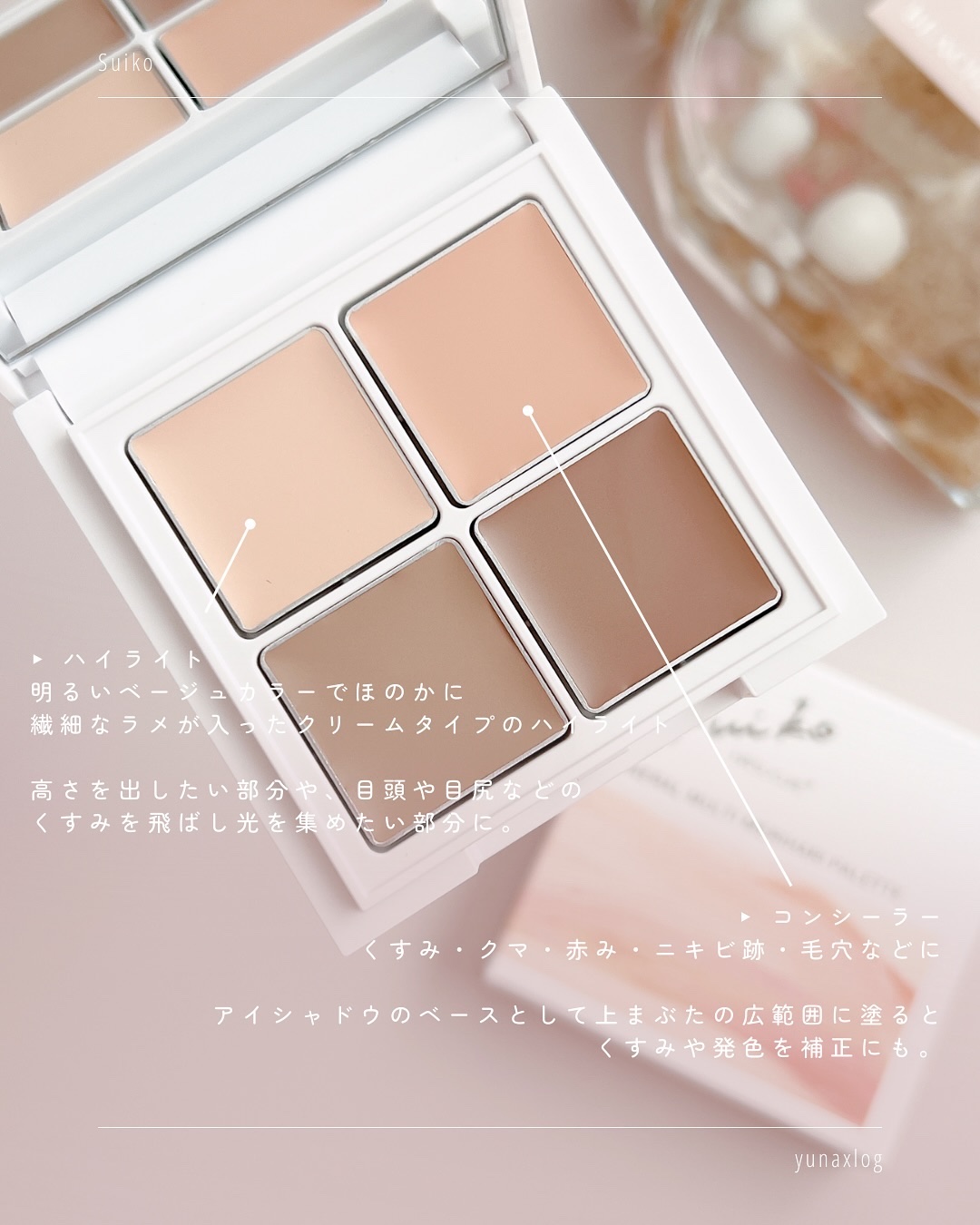 SUIKO  ミネラル マルチ メリハリパレット/SUIKO HATSUCURE/マルチパレットを使ったクチコミ（3枚目）