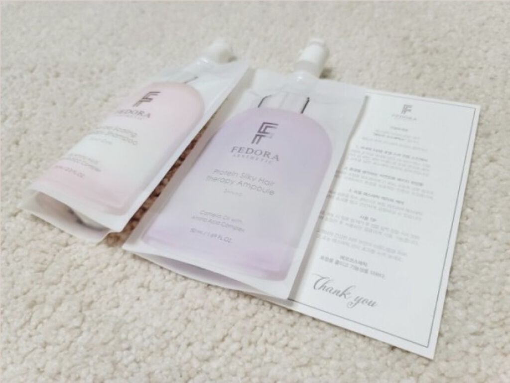 プロテイン シルキー ヘア セラピー アンプル/FEDORA AESTHETIC/スペシャルヘアケアを使ったクチコミ(1枚目)