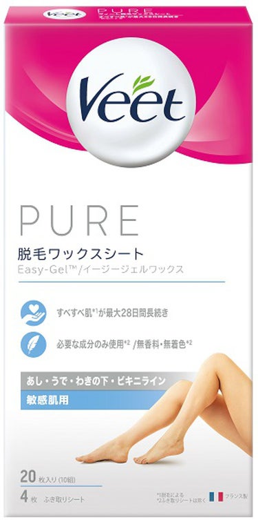 ピュア 脱毛ワックスシート 敏感肌用 Veet