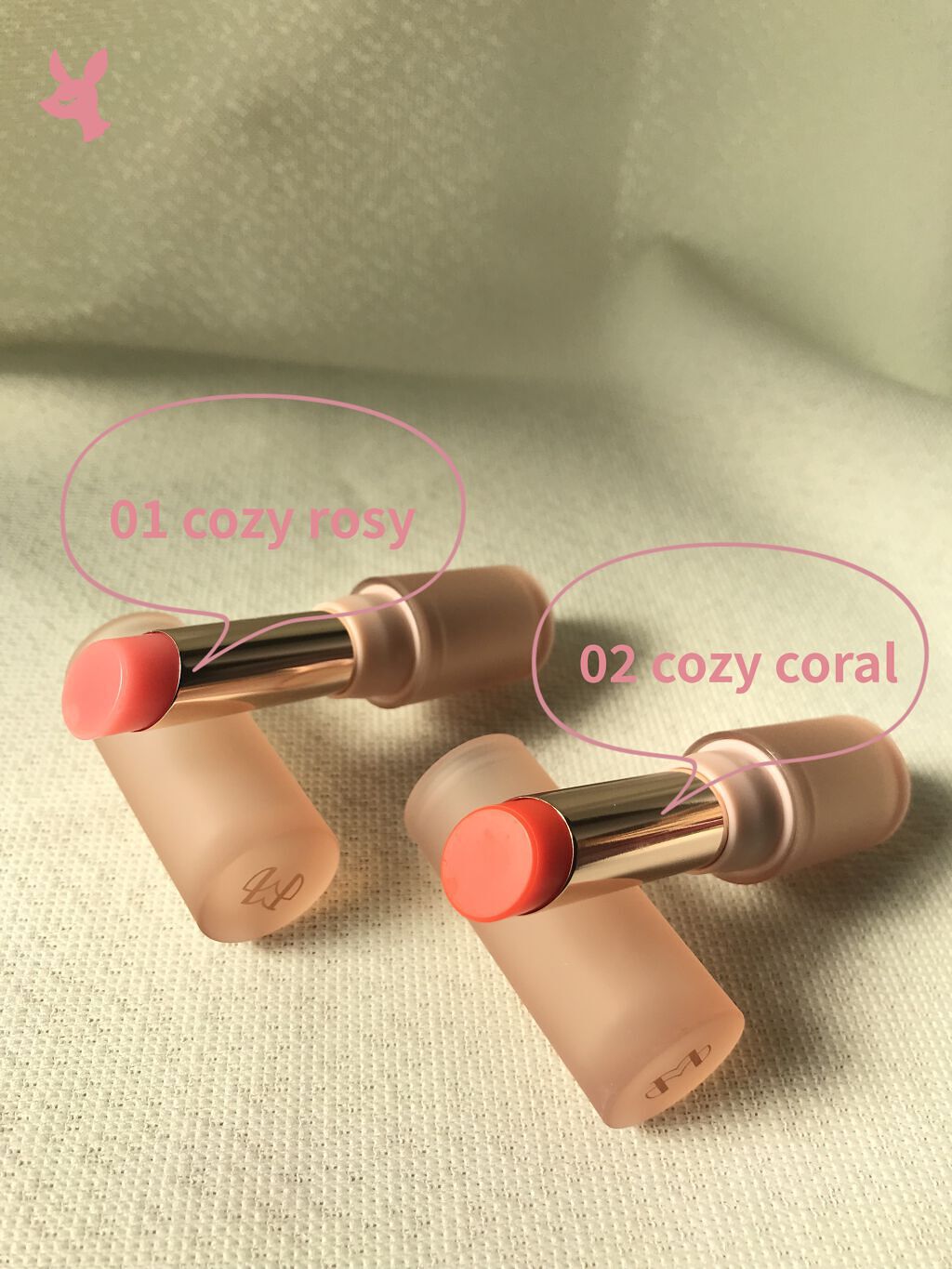 ベアーシャインリップバーム 01 COZY ROSY/mude./口紅を使ったクチコミ（2枚目）