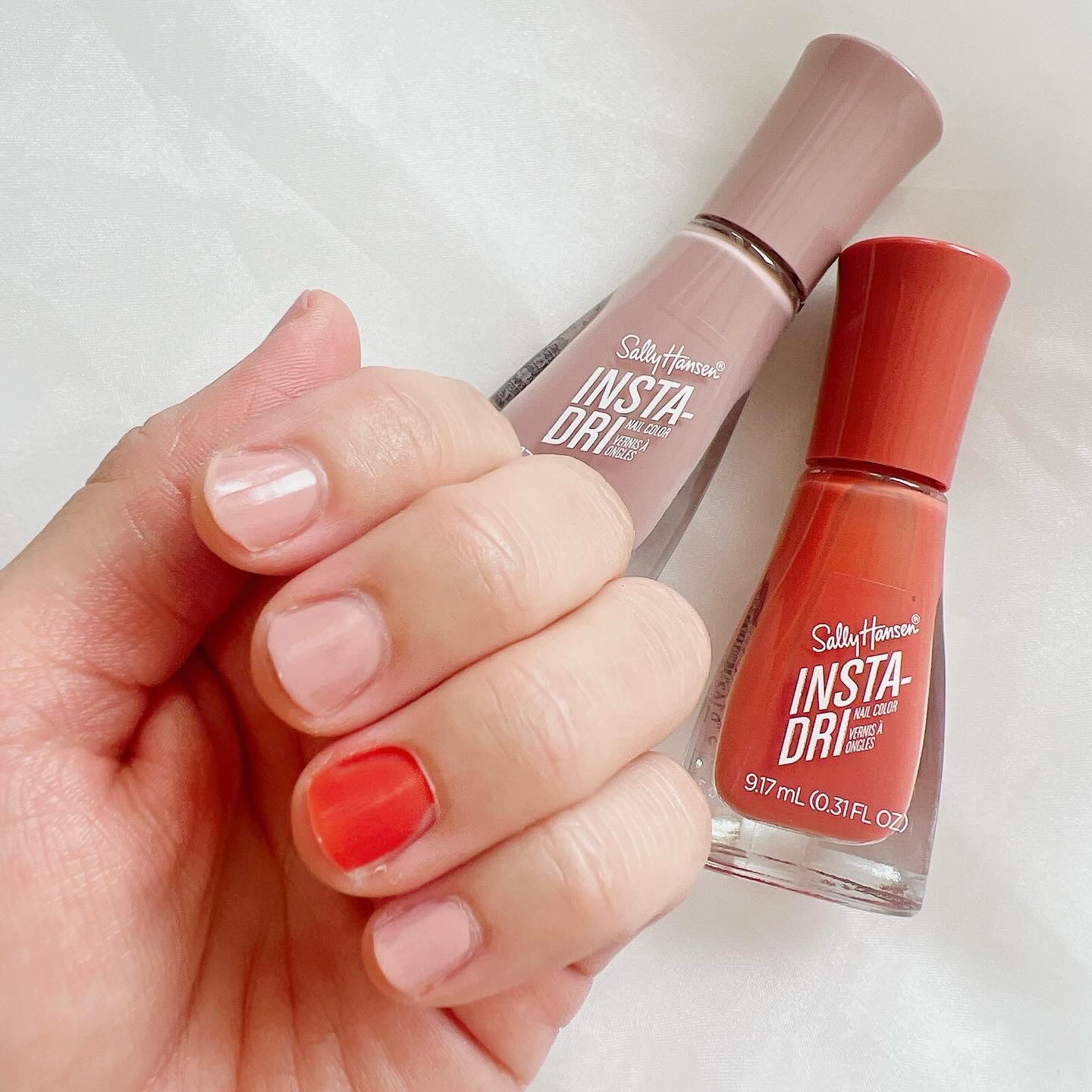 インスタドライ ネイルカラー 203 バッフ＆タンブル/サリーハンセン/オールインワンネイルを使ったクチコミ（3枚目）