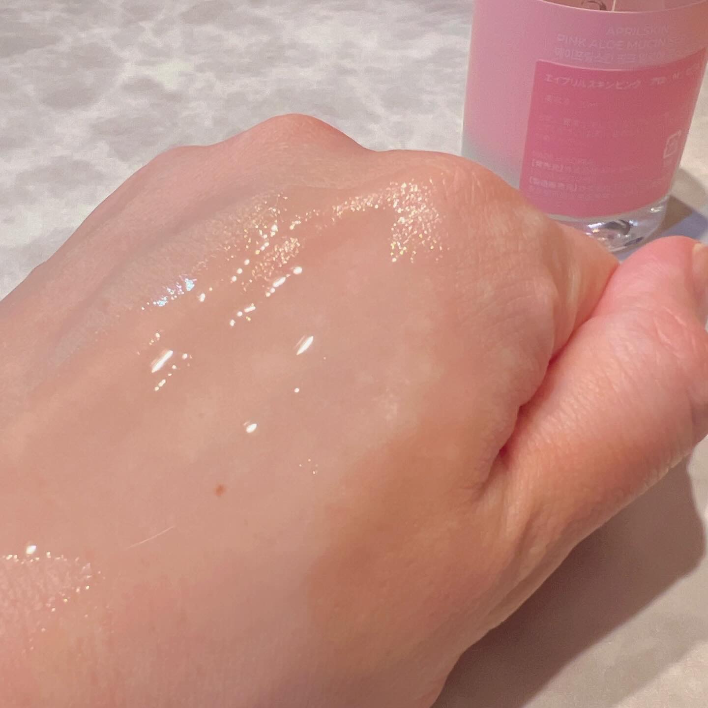 ピンクアロエムチンセラム/APRILSKIN/美容液を使ったクチコミ（3枚目）