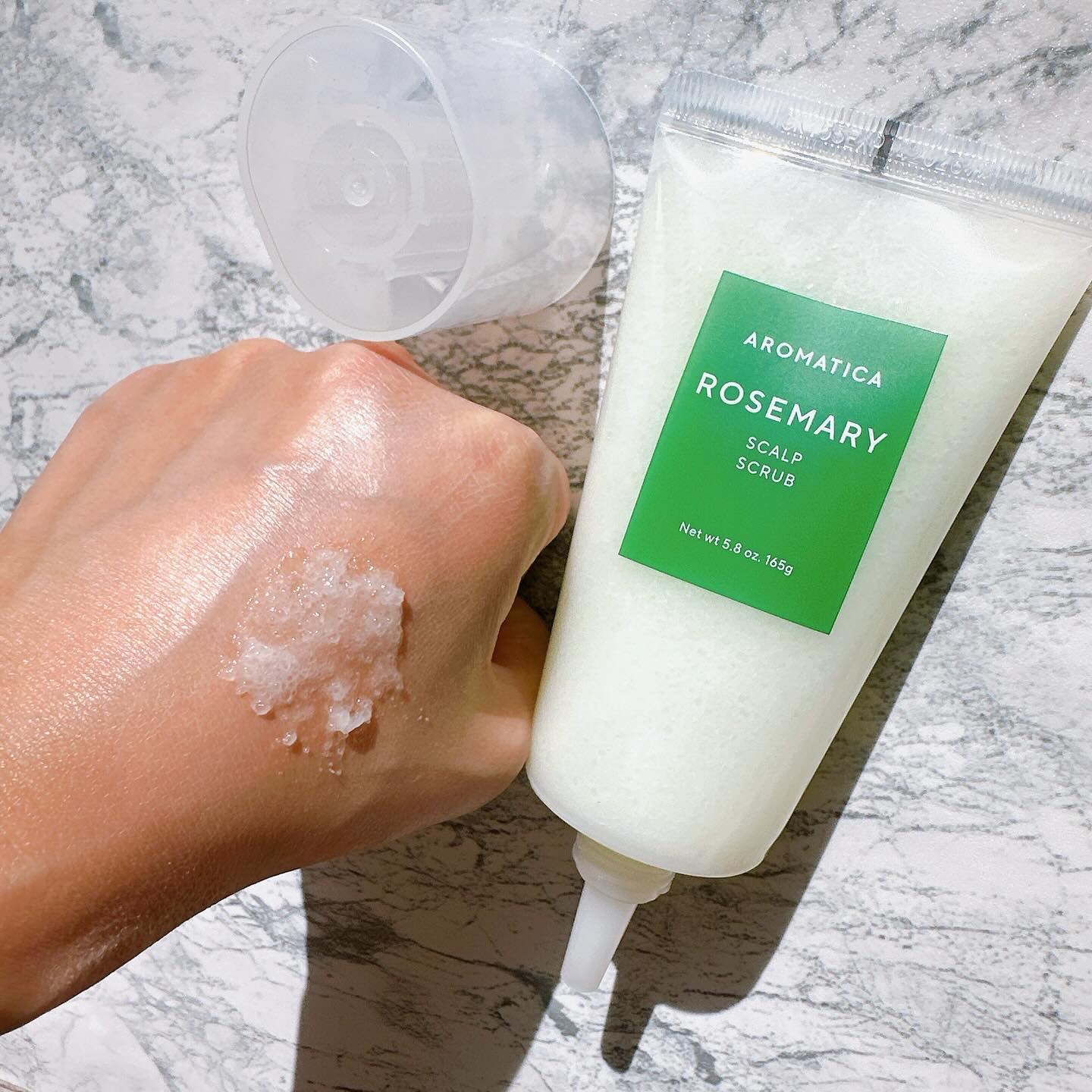 ローズマリー スカルプ スクラブ/AROMATICA/ヘッドスクラブを使ったクチコミ（3枚目）