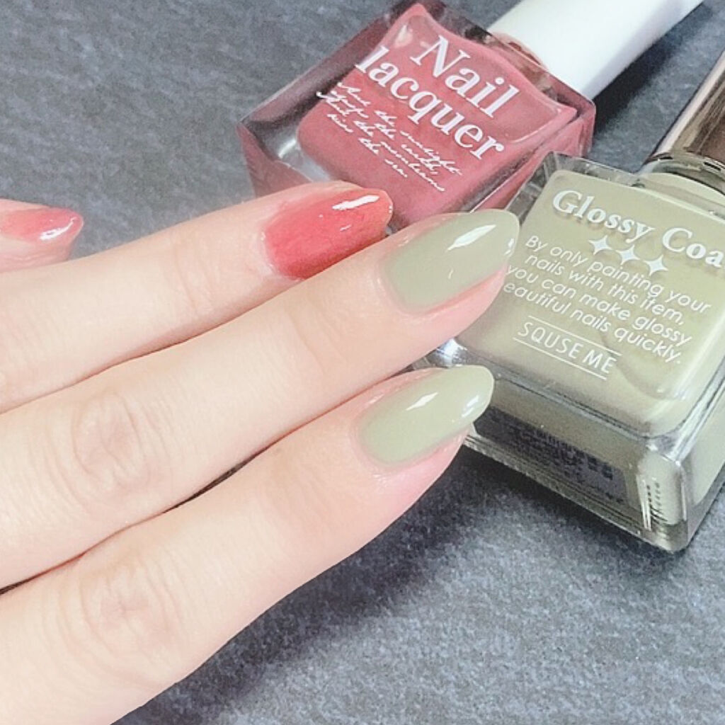 グロッシーコート/スキューズミー/オールインワンネイルを使ったクチコミ（2枚目）