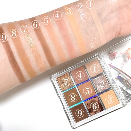 クォーツ 9色アイシャドウパレット(ドリームランドアイシャドウ)/ZEESEA/アイシャドウパレットを使ったクチコミ(4枚目)