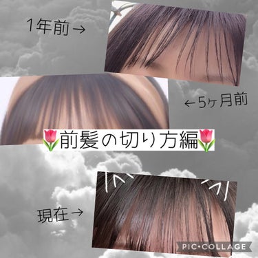 ᶆƍw‎𖤐 ̖́-‬ on LIPS 「今日は前回予告した通り、私流の前髪の切り方を紹介します🤍いきな..」（1枚目）