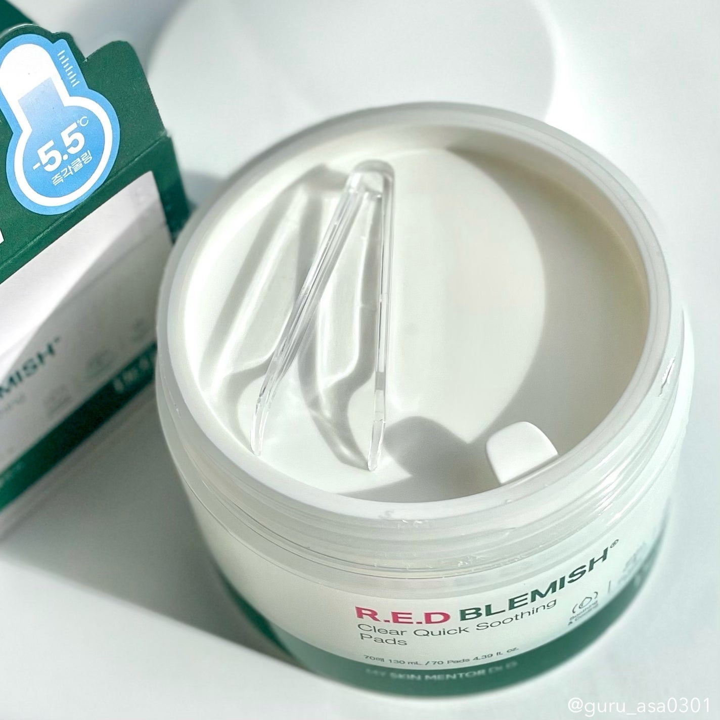 レッドブレミッシュクリアクイックスージングパック/Dr.G/拭き取り化粧水を使ったクチコミ(2枚目)