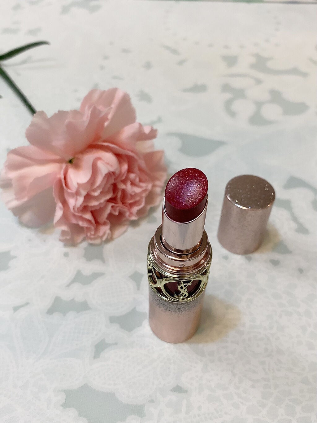 ルージュ ヴォリュプテ シャイン/YVES SAINT LAURENT BEAUTE/口紅を使ったクチコミ(1枚目)