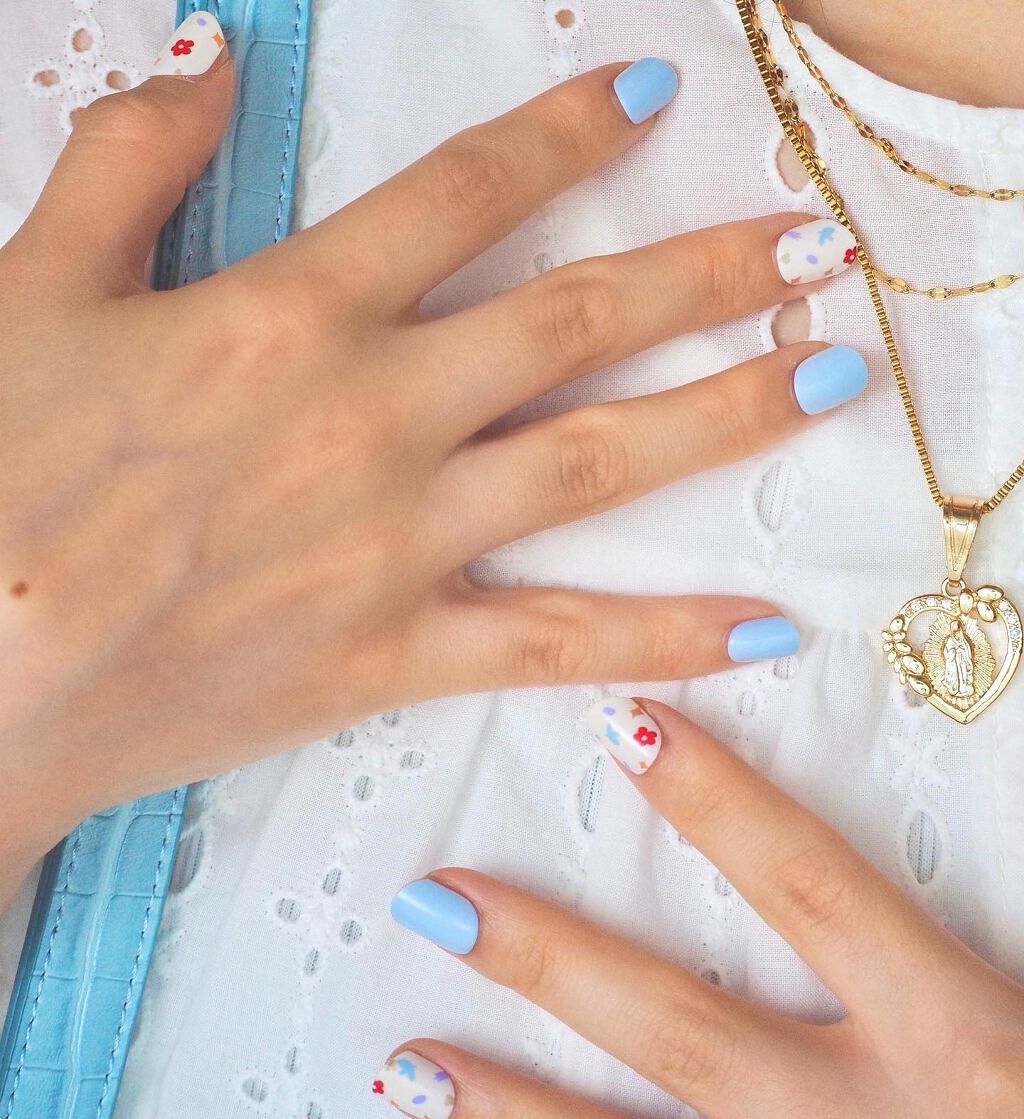 セミキュアジェルネイル（ハンド）/ohora/ネイルシールを使ったクチコミ（2枚目）