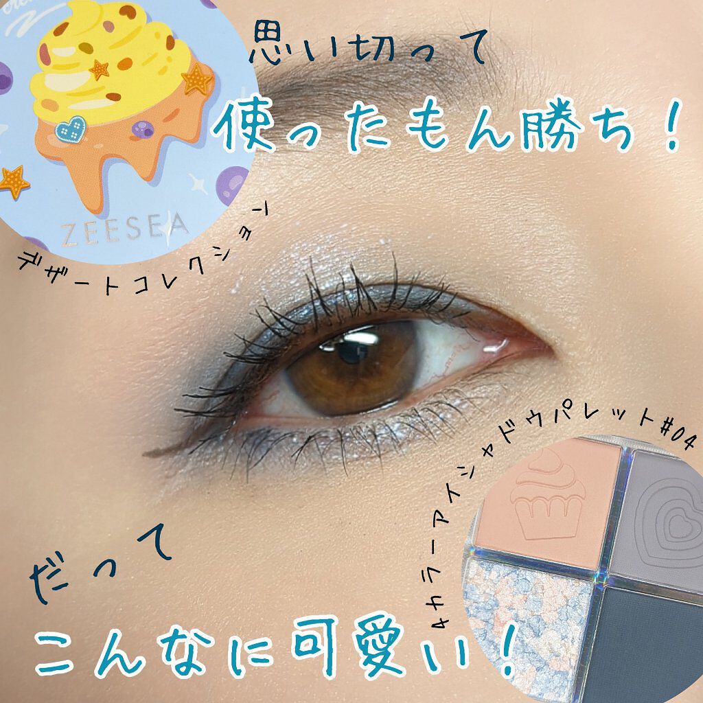 ZEESEAデザートコレクション４カラーアイシャドウパレット #04ブルーベリーアイス/ZEESEA/アイシャドウパレットを使ったクチコミ（1枚目）