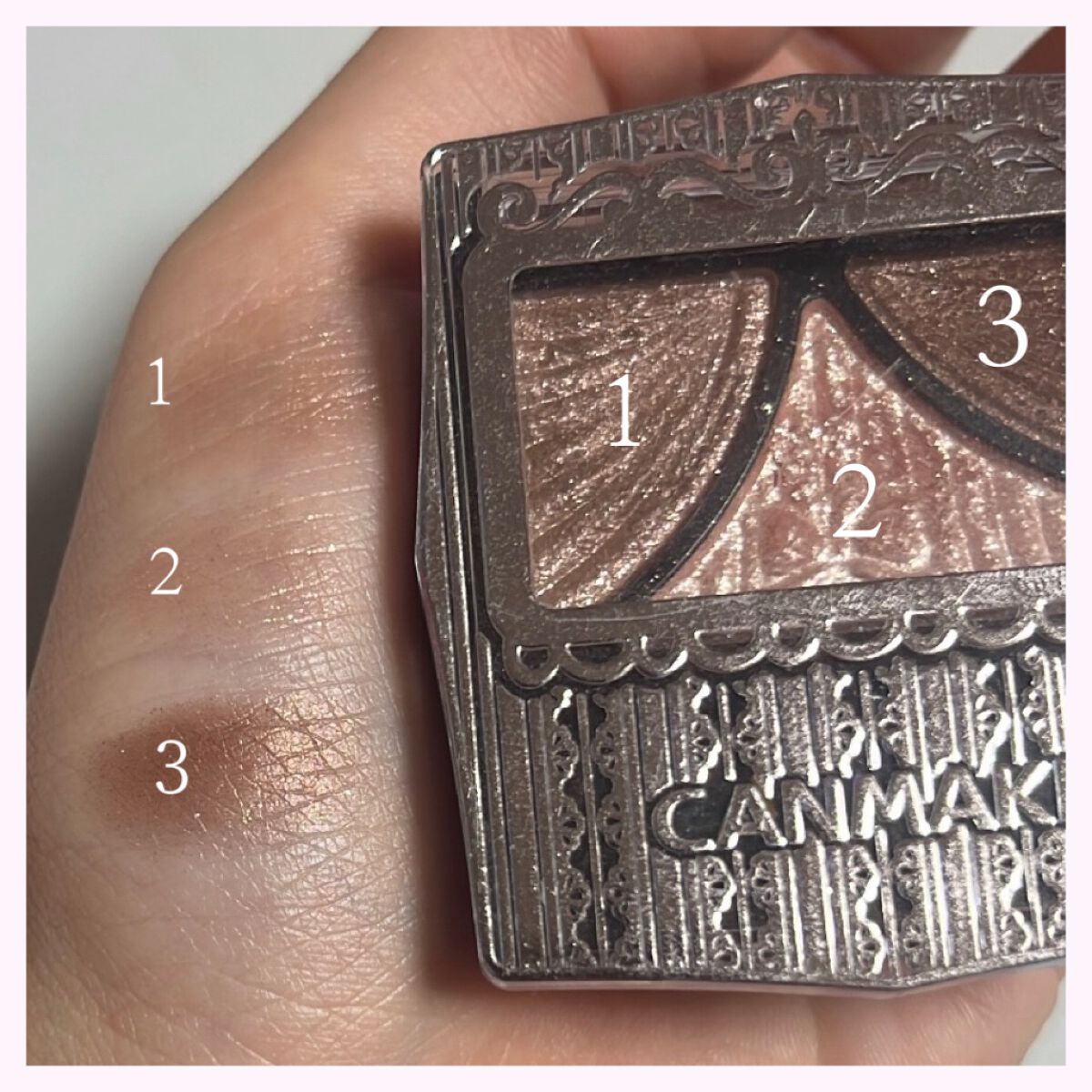 ジューシーピュアアイズ/キャンメイク/アイシャドウパレットを使ったクチコミ(2枚目)