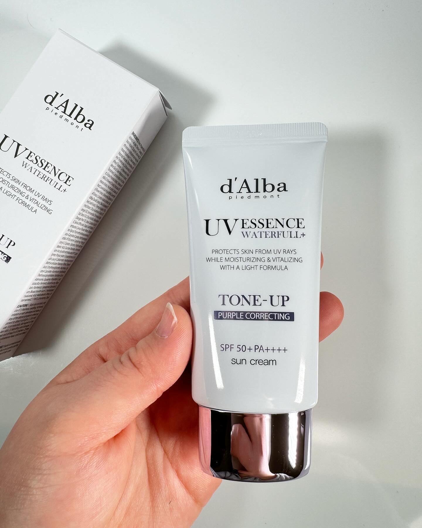 ダルバ ウォータフル トーンアップ サンクリーム(パープル)/ダルバ/日焼け止めクリームを使ったクチコミ（2枚目）