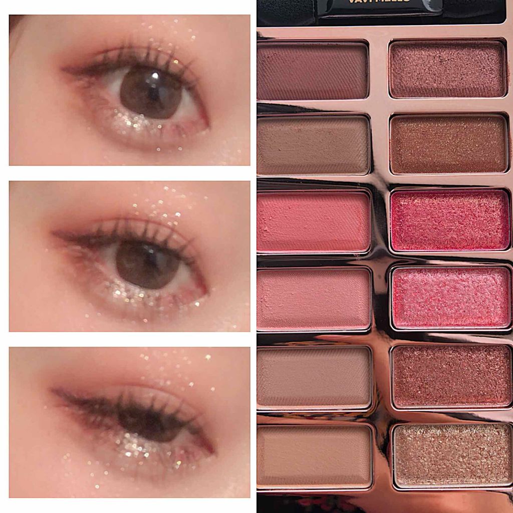 バレンタインボックス3ローズモーメント/VAVI MELLO/アイシャドウパレットを使ったクチコミ（3枚目）