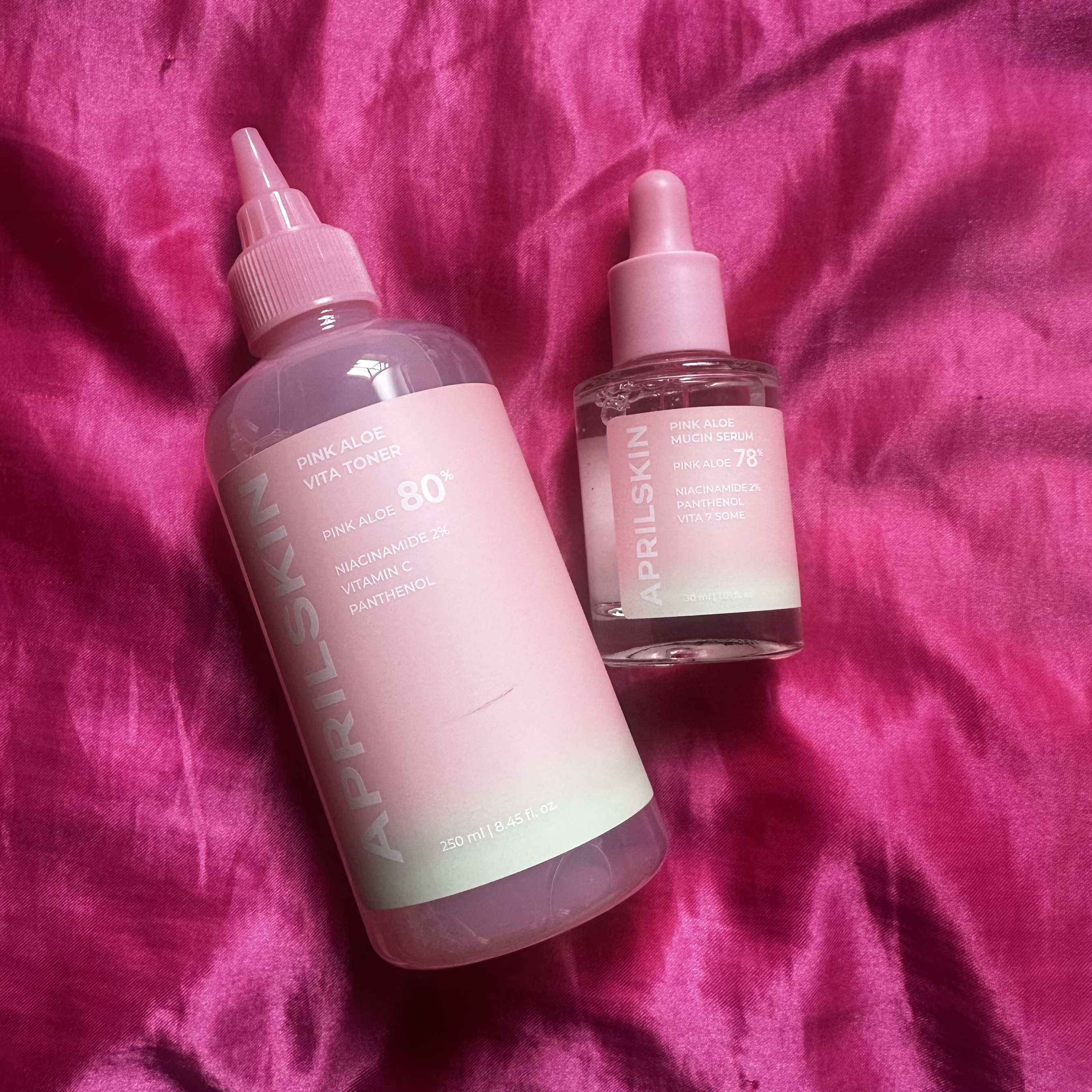 ピンクアロエビタトナー/APRILSKIN/化粧水を使ったクチコミ（1枚目）