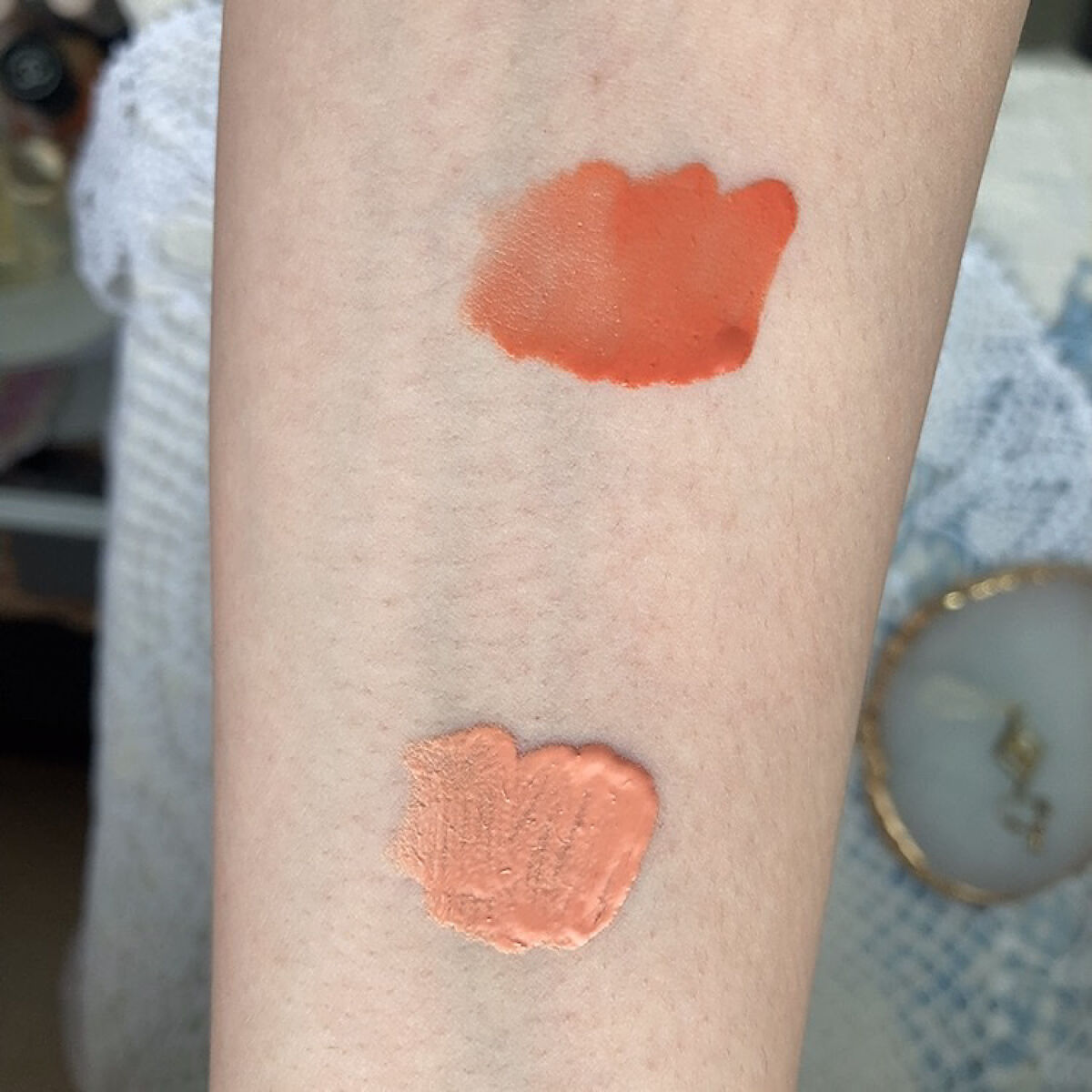 Soft touch liquid blusher SB1. コージー ローズベージュ/MERZY/リキッドチークを使ったクチコミ（2枚目）