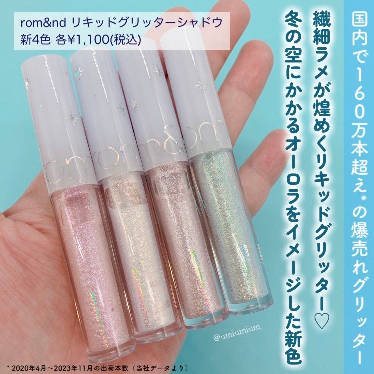リキッド グリッター シャドウ/rom&nd/グリッターを使ったクチコミ(2枚目)