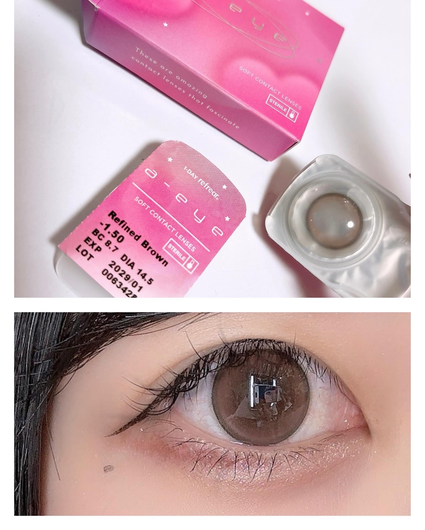 ワンデーリフレア シリコーン/Refrear/ワンデー（１DAY）カラコンを使ったクチコミ（2枚目）