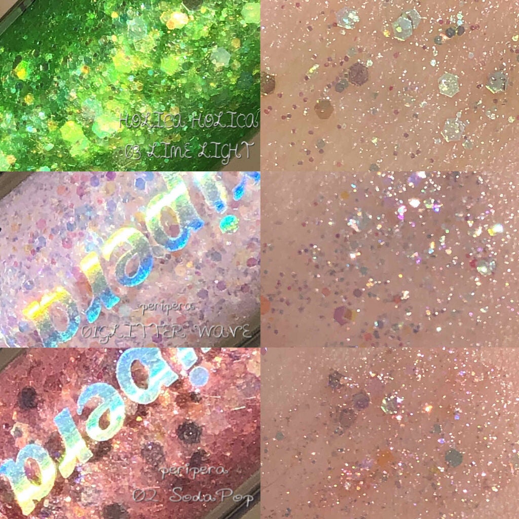 シュガー トゥインクル リキッド グリッター/PERIPERA/グリッターを使ったクチコミ(2枚目)