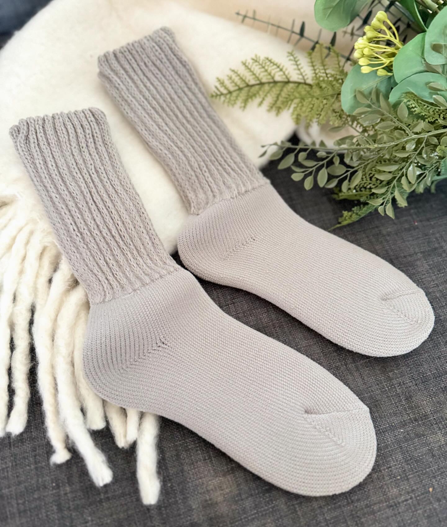 起毛であったかルームソックス ミドル丈/&ONDO/暖かい靴下を使ったクチコミ（3枚目）