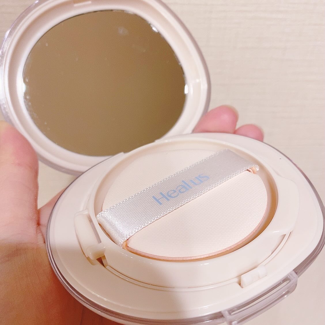 ブリージンググロークッション 21号/Healus/クッションファンデーションを使ったクチコミ（2枚目）