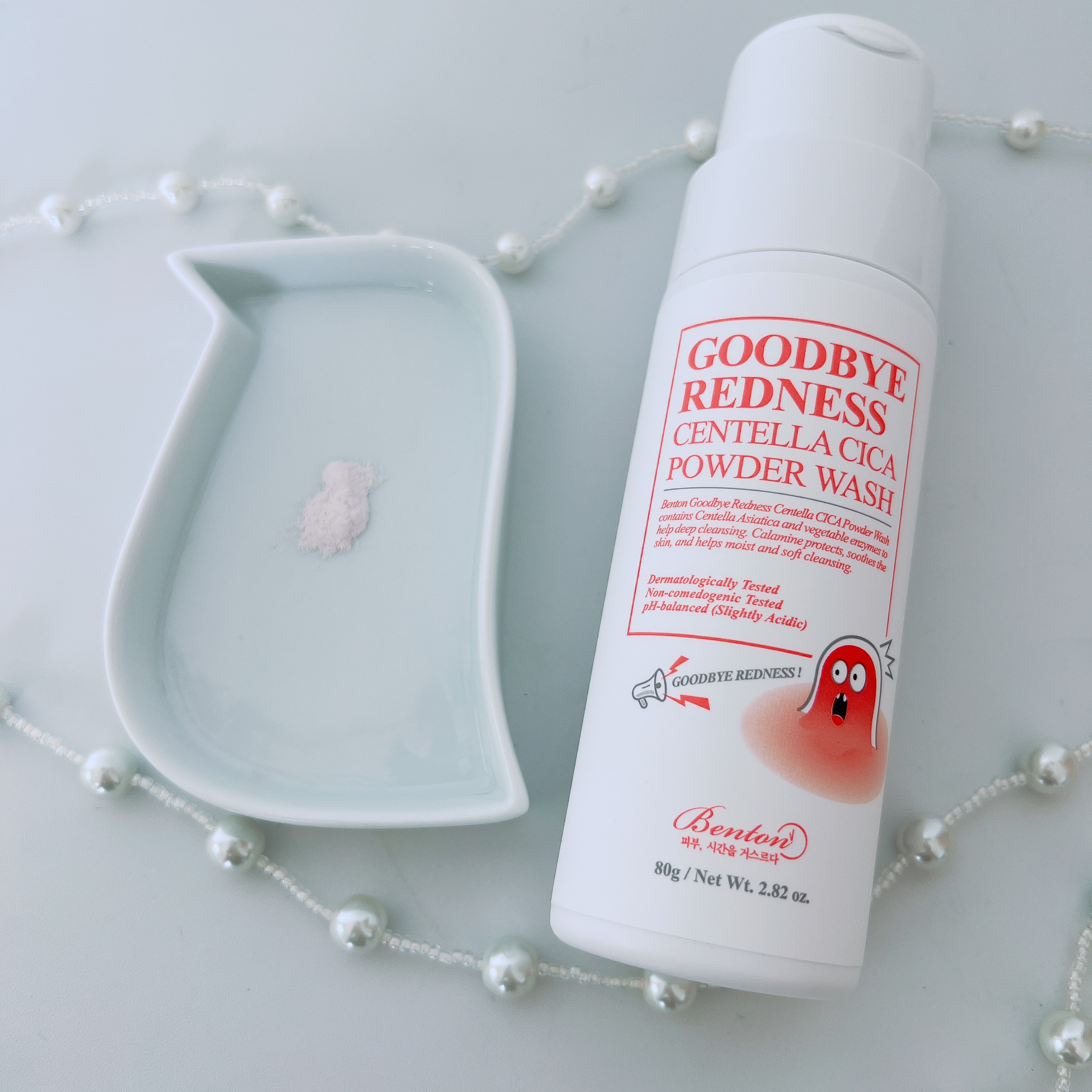 グッバイレッドネス センテラ パウダーウォッシュ 80g/BENTON/洗顔パウダーを使ったクチコミ（2枚目）