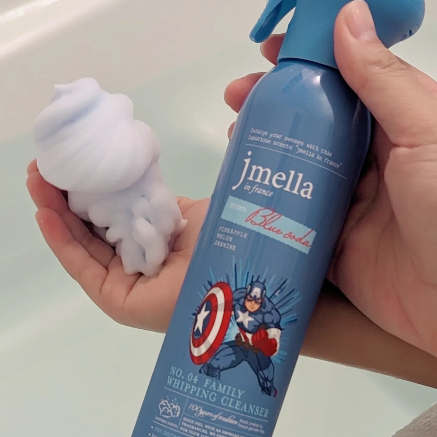 ジェイメラ ブルーホイップHFBソープ／キャプテンアメリカ/jmella/泡洗顔を使ったクチコミ（2枚目）