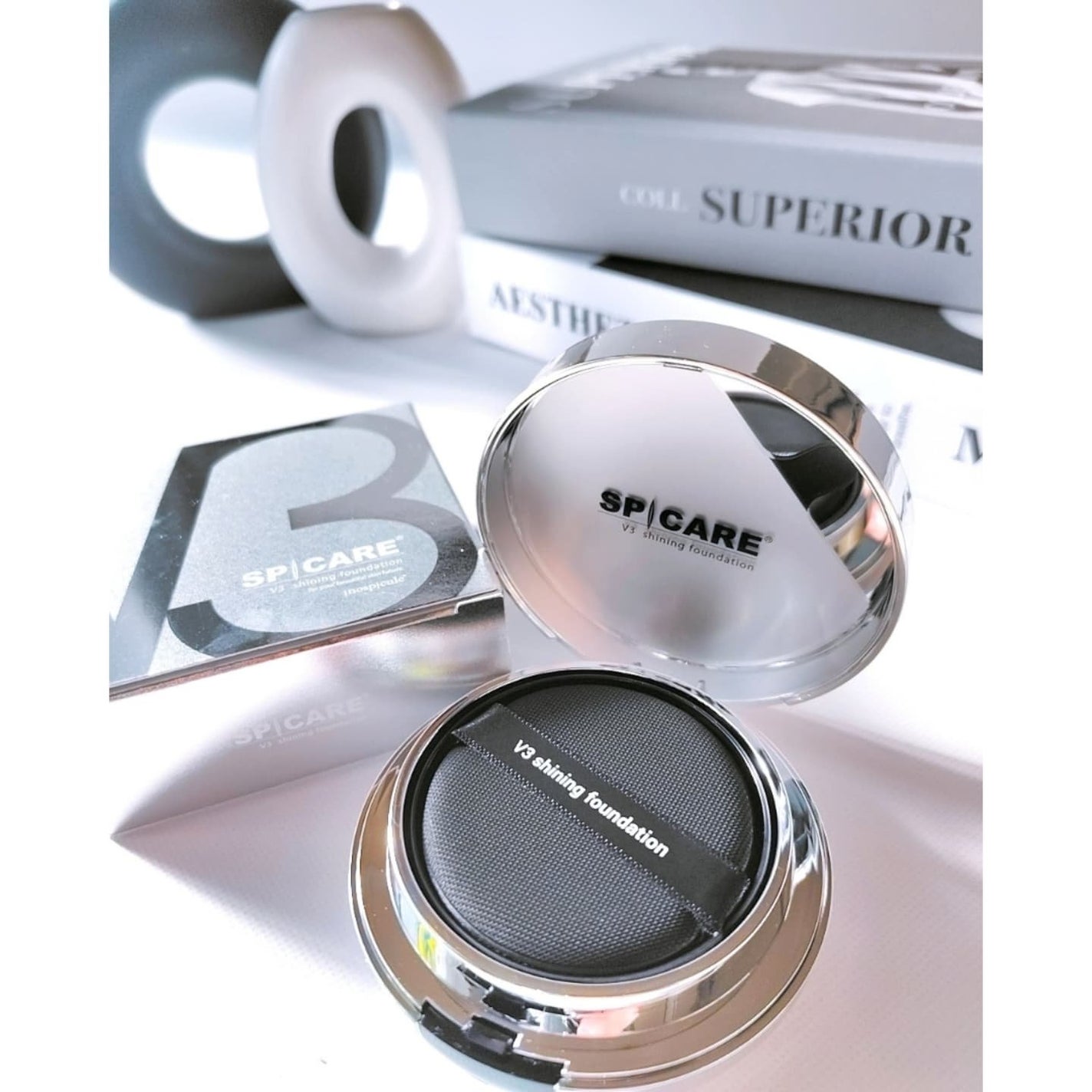 V3シャイニングファンデーション/SPICARE/クッションファンデーションを使ったクチコミ(4枚目)