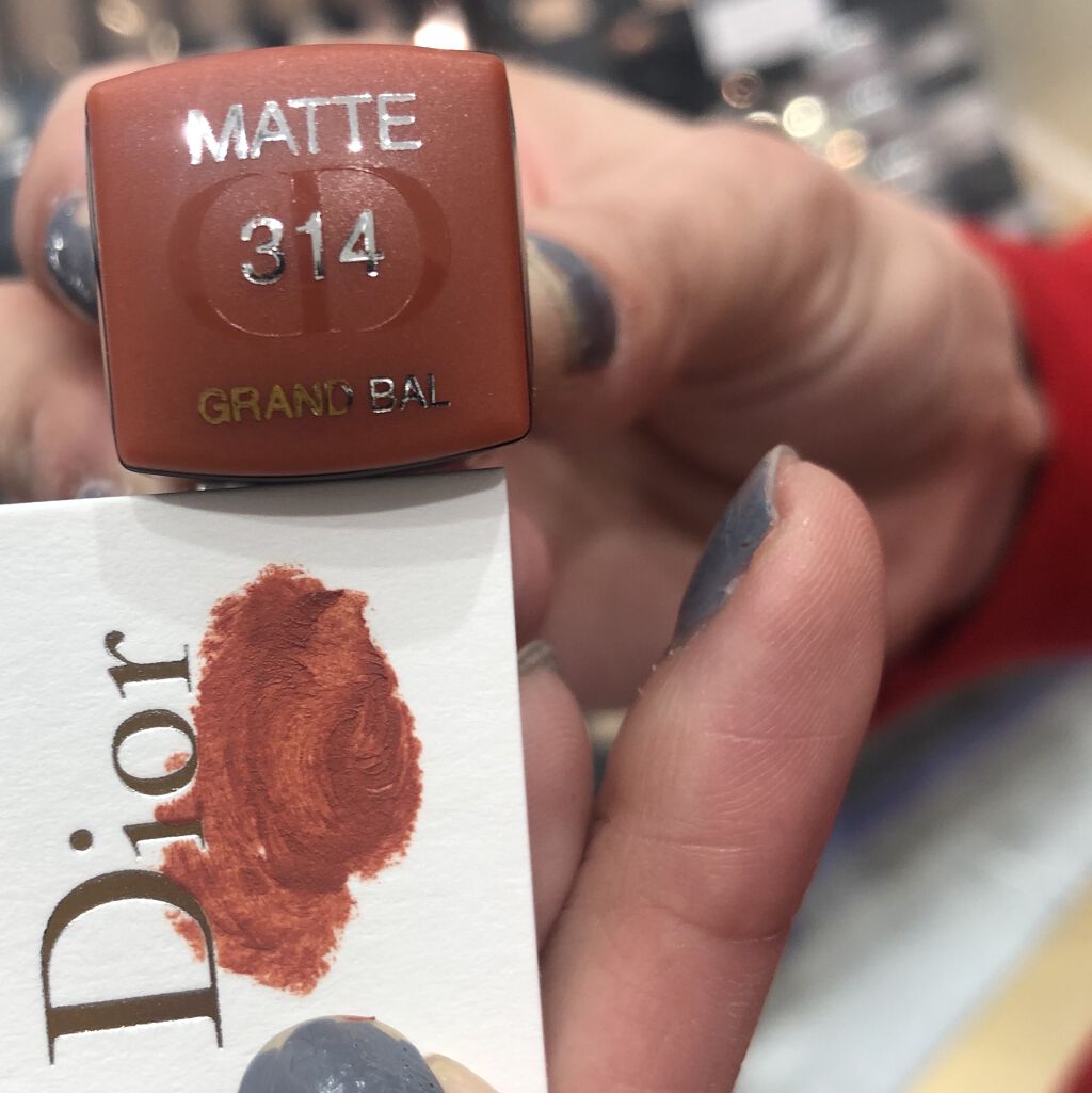 ルージュ ディオール 314 グラン バル マット（生産終了）/Dior/口紅を使ったクチコミ（2枚目）