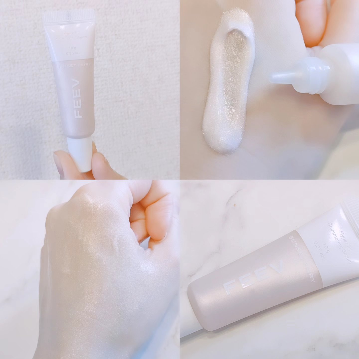 ハイパーフィットシマーリングセラム SUNSET FAIRY（サンセットフェアリー）/FEEV/リキッドハイライトを使ったクチコミ（2枚目）
