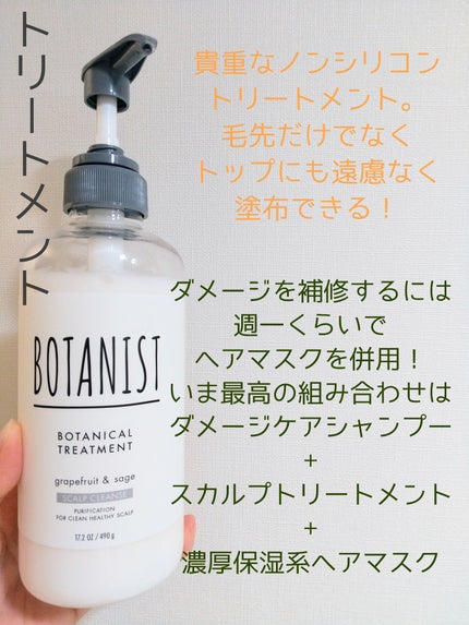 ボタニカルトリートメントスカルプクレンズ/BOTANIST/市販シャンプーを使ったクチコミ(3枚目)