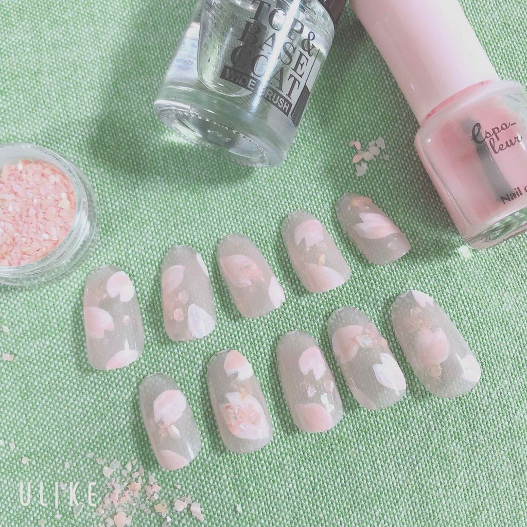ダイソー エスポルール ネイルポリッシュ エスポルールの口コミ 桜ネイルの作り方用意するもの エスポルール By あまおと Lips
