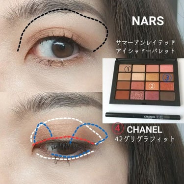 サマーアンレイテッド アイシャドーパレット/NARS/パウダーアイシャドウを使ったクチコミ（3枚目）